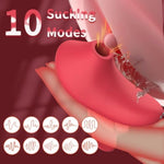 Rose-Shaped Clitoral Stimulation Vibrator for Women with 10 Suction Modes and Waterproof Design