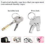 Male Chastity Cage Accessories Set, Anti-Off Chastity Device Pink Auxiliary Belt, Plastic One-Time Code Lock, Stealth Lock Chastity Lock Cylinder And Press-Lock Key For Men Sex Toys Cock Cage