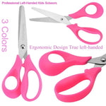 Left-Handed Kids Scissors, 5-Inch Lefty Scissors for School Kids, 6 Pack