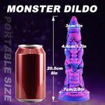 8 Inch Silicone Thick Monster Dragon Dildo With Strong Suction Cup, Realistic Alien Large Penis Dildo For Vaginal Anal Use, Textured Purple Blue Fantasy G-Spot Dildos Adult Sex Toy For Women Couples