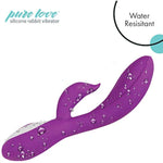 G-Spot Silicone Rabbit Vibrator Purple, Rechargeable Clitoris Stimulator, Water-Resistant And Multi Function, Adult Sex Toy, Dual Stimulation