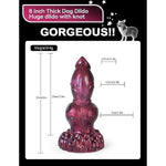 Realistic Dog Dildo With Suction Cup, 8Inch Thick Silicone Monster Knotted Dildo Anal Adult Toys For Women Couples G Spot And Strap On Play
