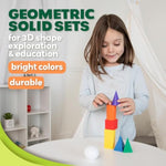 7 Pcs 3D Shapes For Teaching And Math Manipulatives - Geometric Shapes And Geometric Solids, Math Teacher Supplies, Shapes For Math Manipulatives Kindergarten, 3D Shapes For Geometry Games