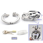 Open Movable Ring Design Stainless Steel Chastity Cage A102 (L, 43Mm)