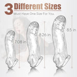 3 Sizes Reusable Penis Sleeve Penis Ring,Soft Clear Cock Sleeve Penis Extender Adult Sex Toys For Men Women,Odorless Penis Enlarger Male Sex Toys For Couples Pleasure