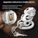 Chastity Cock Cage Device For Men - Zinc Alloy Hidden Lock Chastity Cage With 3 Active Rings & Keys Adult Sex Toys Male Penis Exercise And Abstinence (Silvery)