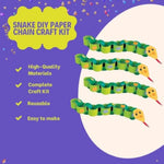 Unique DIY Snake Paper Chain Craft Kit Pack of 4 Fun and Easy to Make Activity for Kids and Adults
