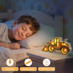 Night Light For Kids, Wooden Loader With Led Night Light, Nursery Nightlight For Toddler Ages 3+ Boys And Girls, Cute Lamps For Birthday Gift, Christmas, New Year, Kids Room Decor, Bedroom