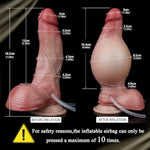 Lifelike Squirting Inflatable Dildo,Silicone Cumming Dildos With Suction Cup, Ejaculating Anal Customizable Size Toy Adult Sex Toys For Women 7.28"
