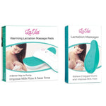 Bundle: 2-In-1 Warming Lactation Massagers (Pair) And Lactation Massager, Teal, Support For Clogged Ducts, Mastitis, Engorgement