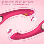 G Spot Vibrator Sex Toys - Ergonomics Curved Clitoral Anal Vibrators Stimulator Dildo, Adult Sex Toys With 10 Powerful Vibrating Modes, Adult Toys Soft Silicone For Women Couple (Rose Red)
