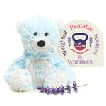 Microwavable & Weighted Stuffed Animals, Baby Boy Bear - Heated Stuffed Animal Plushie For Warmth & Comfort - Cute Soft Plush Toys For Adults & Children (Boys, Girls, Babies & Toddlers)