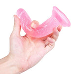 Mini Thin 5.3 Inches Realistic Dildo With Strong Suction Cup For Beginners, Anal Dildos Lifelike Fake Penis For Women/Men/Gay, Adult Sex Toys For G Spot Stimulator Anal Plug Training Sets (Pink)