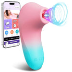 Sucking Vibrator Sex Toys For Women - App Remote Control Female Vibrator Wand With 10 Suction, Nipple Sucker Mini Vibrators Rose Adult Sex Toys & Games For Women Couples Oral Sex Pleasure