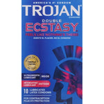 Trojan Double Ecstasy Lubricated Condoms - 10 Count