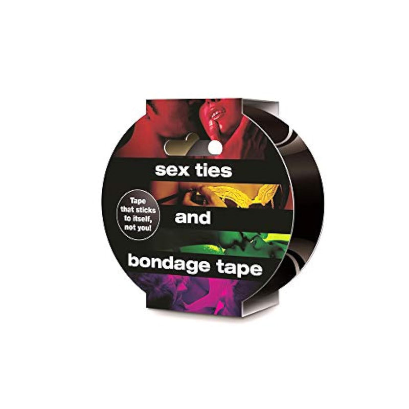 Ties And Bondage Tape, 20M Reusable No Glue, Electrostatic, Skin Body Tape For Adult Play. Dominating Fetish Pleasure Fantasy Restraint Toy For Wrists, Ankles And More – Black