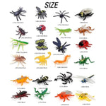 24Pcs Bug Toys Fake Plastic Bugs And Insects For Kids Toddler Halloween Birthday Party Favors Easter Valentines Basket Stuffers Goodie Bag Fillers April Fool'S Day Prank Gifts Fake Bugs Toys