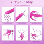 Thrusting Dildo Vibrator Sex Toys For Women, G Spot Anal Rabbit Vibrators Adult Sex Toys With 7 Powerful Speeds & 7 Vibrating Modes Upgrade Silicone Waterproof Rechargeable,Rose