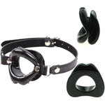 Open Mouth Gag,Female Sex Toy Mouth Gag Leather Restraints Ball Mouth Plug Silicone Bondage Ball Gag Lips Sm Toys Adjustable Strap Adult Toys Opening Gag Sexy Gag For Men Women(Black)