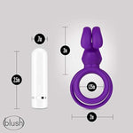 Noje C3 - Rechargeable Vibrating Silicone Cock Ring - 10 Unique Vibration Modes - Ultrasilk Smooth, Stretchy For Comfort - Clit Stimulating, Performance Enhancing Sex Toy For Couples