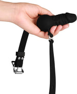 Realistic Silicone Dildo Gag with Adjustable Strap for Bondage Play