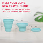 Menstrual Cups Container Foldable Sterilizing Silicone - 1 Unit | Microwave Friendly | Foldable Menstrual Cup Sterilizer | BPA Free and Non-Toxic | for Camping, Public Restrooms