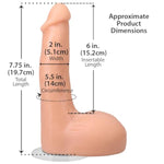 Doc Johnson Signature Series - The Flesh Mechanic - 7.5 Inch Realistic ULTRASKYN Dildo with Removeable Vac-U-Lock Suction Cup - F-Machine & Harness Compatible - for Adults Only, Vanilla