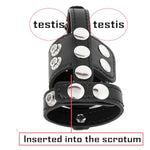 Leather Cock Ring Chastity Cock Cage Strap Adjustable Chastity Belt Testicle Toys For Men, Male Scrotum Separator Cock Ball Torture Restraints Bdsm Men Chastity Cage Belt For Couples