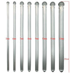 7.87 Inches Ultra-Long Transparent Glass Urethral Sounds Penis Plug Set Male Slender Urethral Plug