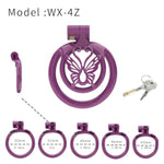 Sissy Chastity Cage For Men Pink Chastity Devices Lock Design Small Chastity Cage Male Penis Cage Cock Cage Bdsm Toys For Couples Sex (Purple,Wx-4)