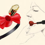 Silicone Mouth Ball Gag Breathable Open Mouth Gag With Removable Metal Plug Adjustable Genuine Leather Strap Sm Restraints Fetish Sex Toys For Women Men (Red)