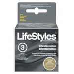 Ultra Sensitive Condoms for Adults, Pack of 3