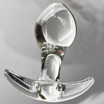 Glass Anal Plug For Comfortable Long-Term Wear Butt Plug With Curved Based Tapered Prostate Massager Sex Toy With Long Stem For Men Women Masturbation