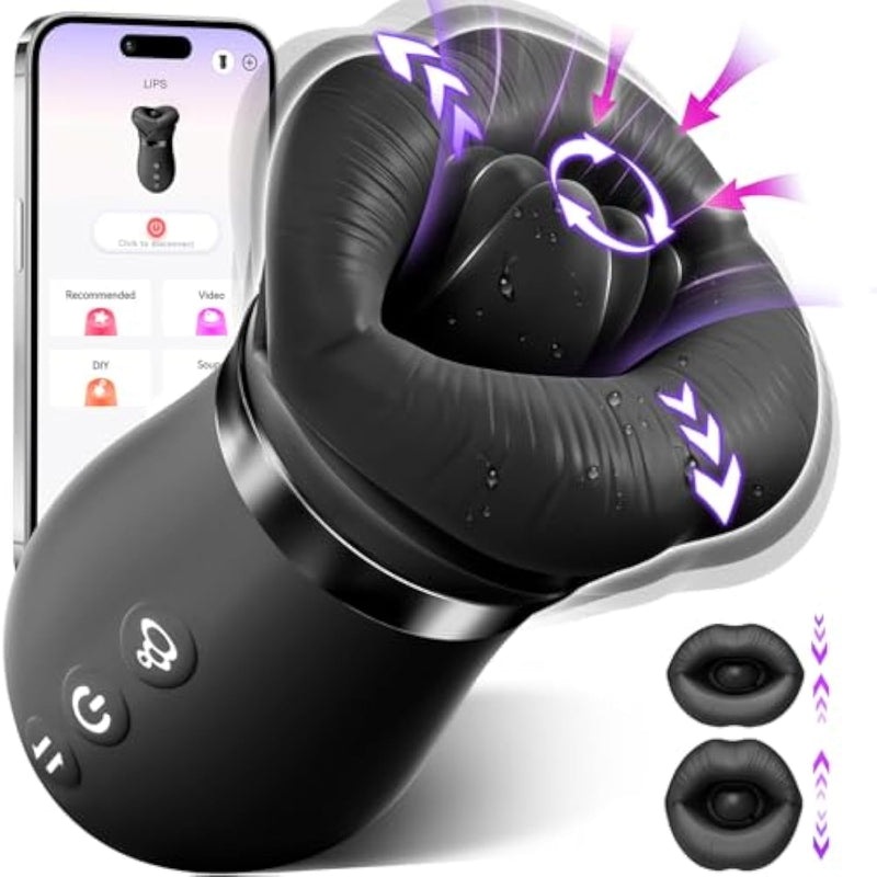 Vibrator Adult Sex Toys For Women - 5In1 Vibrators Rose Sex Toy With 10 Tongue Licking, 3 Auto & 1 Manual Sucking, Sucking Vibrator With New App, Adult Toys For Anal Clit Nipple For Female Couples