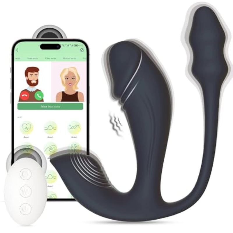 Sex Toys - Vibrator Dildo And Anal Plug 3 In 1, App And Remote Control Vibrator With 6X6X6 Modes, Butterfly Wearable Panty Vibrators & G Spot Vibrator, Adult Sex Toys & Games For Women(Black)