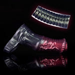 3 Different Sizes Of Fantasy Shape Male Penis Sleeve Cock Sleeve With Penis Ring, Silicone Hollow Knot Penis Extender Sleeve With Inner Textures Male Adult Sex Toys For Men - L, Purple