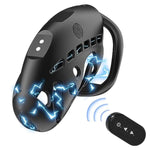 Remote Control Electric Shock Male Cock Cage Chastity Device - 9 E-Stim Intensities Chastity Cage With 3 Active Rings Adult Sex Toy For Men Penis Exercise | Key And Lock Included