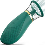Jesbenna Clitoral Sucking Vibrator Sex Toys, 3 Sucking 9 Licking Modes Nipples Clit Sucker For Quick Orgasm, Tongue Vibrators Adult Toys For Women Couples, Green (S337)