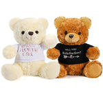 2 Pieces Wedding 10 Inch Bear Stuffed Animal Will You Be My Flower Girl Ring Proposal Gifts From Bride Groom With Clothing For Wedding Proposal Anniversary Party(Flower Girl, Ring)