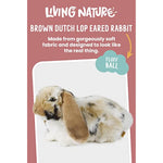 Brown Dutch Lop Eared Rabbit Stuffed Animal | Fluffy Rabbit Animal | Soft Toy For Kids | 10 Inches