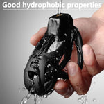 Male Chastity Device Cock Cage Set Whit Chastity Strap, Lightweight 3D Penis Cage For Men With 3 Sizes Rings, Invisible Lock Adult Abstinence Penis Exercise Bondage Belts Male Sex Toys (L)