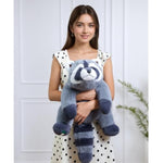 Raccoon Plush, Raccoon Stuffed Animals, Cute Plush Toys Realistic Raccoons Body Pillow Hug Sleeping Fluffy Animal Toys For Kids, Bed Decor Plushie Doll Birthday Gift (17.7In)
