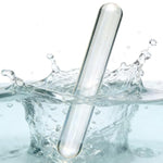 Transparent Double-Ended Glass Butt Plug for Men and Women, 5cm Long, Smooth Anal Sex Toy