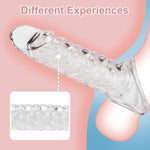 Penis Sleeve With Cock Ring Sex Toys, 8.2'' Soft Cock Sleeve, Reusable Penis Cuff Thickened Testicle Ring Male Adult Toys, Penis Extender And Penis Enlarger For Men
