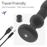 Male And Female Anal Butt Plug Masturbator Thrusting Prostate Massager P-Spot And G-Spot Unisex Vibrator Silicone Waterproof Usb Rechargeable Sex Pleasure Toy