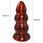 Huge Thick Anal Butt Plugs:Super Big Anal Trainer Anal Toy With 3 Anal Beads Red Giant Anal Plugs Sex Toy With Suction Cup Anus Dilator Butt Plug Anal Dildo For Experienced Player Large Anal Sex Toys
