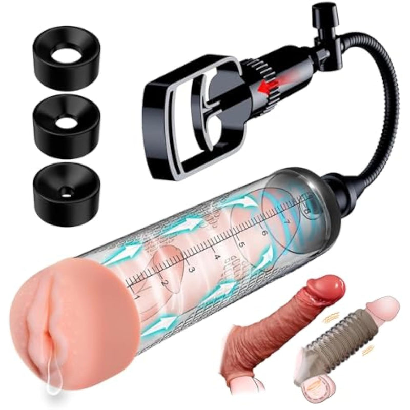 Penis Pump Sex Toys For Men, Penis Extension Pennis Extender,Upgrade Vacuum Pene Enlargement Male Sex Toy Kit With Penis Sleeve And Cock Sleeve For Men Stronger Lasting Bigger