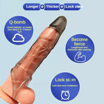 Penis Sleeve Penis Extender Adult Toys, Cockring Cock Sleeve Penis Enlarger Male Sex Toys With Ball Stretcher, Penis Enlargement Penis Pump Mens Sex Toys, Reusable Penis Extension Adult Sex Toys