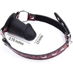 Bondage Restraints Silicone Dildo Gags For Sex, Bdsm Bondage Toys Sex Ball Gag Muzzles (Red-1)