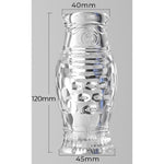 Two-Sides Open Hollow Soft Male Masturbator Cup, Manual Reusable Handheld Male Masturbator With Lifelike Textured Sex Toy For Adult Man - Transparant
